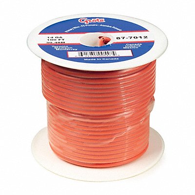 GROTE 878012 Primary Wire 16 AWG 1 Cond 100 ft Orange