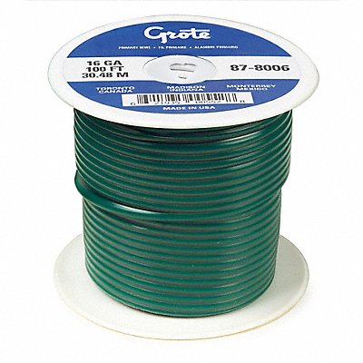 GROTE 875206 Automotive Cable 10 AWG Green 100 ft