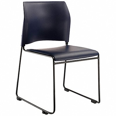 NATIONAL PUBLIC SEATING 87041004 Stacking Chair Vinyl 30-3/4in H Navy