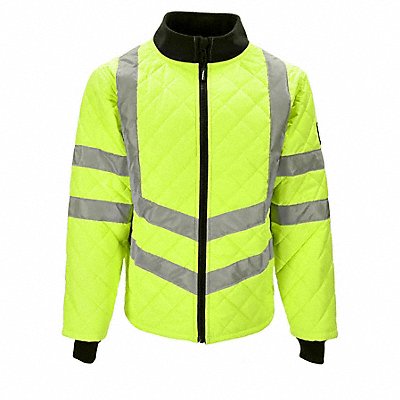 REFRIGIWEAR 8730RHVLMED HiVis Diamond Quilted Jacket Lime