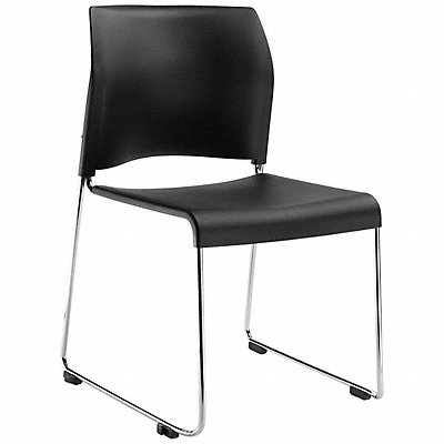 NATIONAL PUBLIC SEATING 88101110 Stacking Chair Black Seat 20 in W