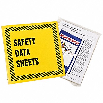 BRADY BR362Y Binder English 3-3/16 in D Polyethylene