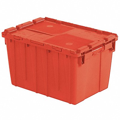 ORBIS FP182Red E3369 Attached Lid Container Red Solid HDPE