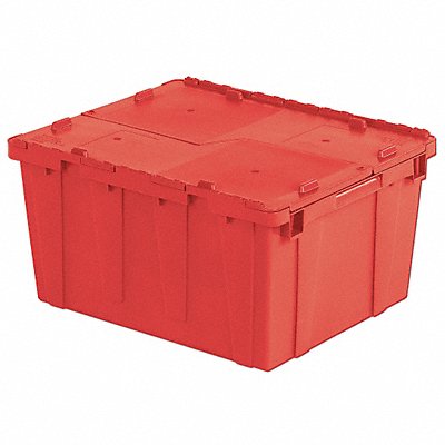ORBIS FP261Red E3391 Attached Lid Container Red Solid HDPE