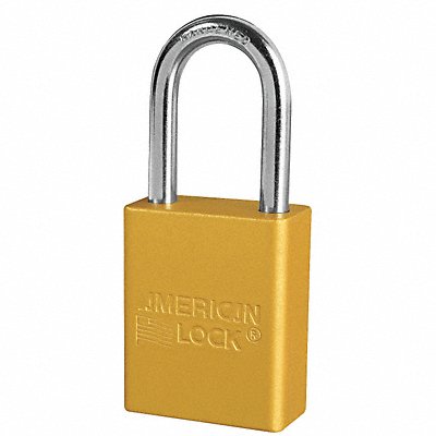 AMERICAN LOCK A1106KAS6Yellow E7786 Lockout Padlock KA Yellow 1-7/8 H PK6
