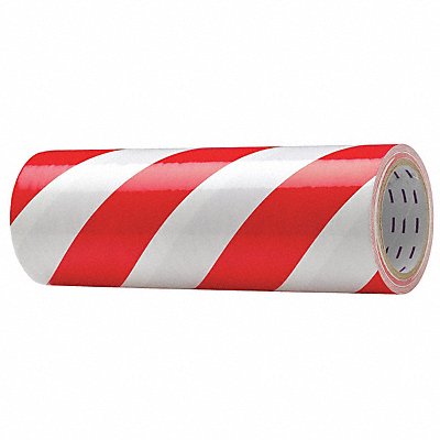 GRAINGER 8AAC3 E7747 Floor Tape Red/White 12 inx54 ft Roll