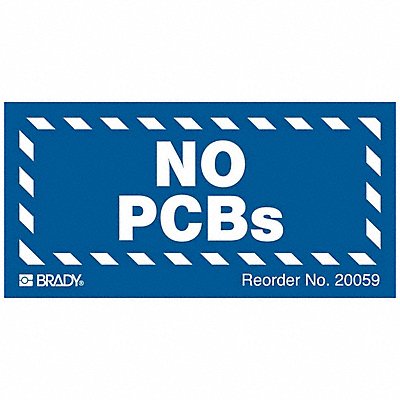 BRADY 20059LS Chemical Label 1 in H Polyester PK100