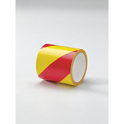 GRAINGER 8AAK6 E7742 Floor Tape Pink/Yellow 4 inx54 ft Roll