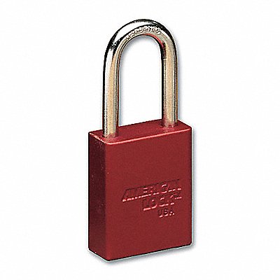 AMERICAN LOCK A1106KAREDSETOF12 E7787 Lockout Padlock KA Red 1-7/8 H PK12