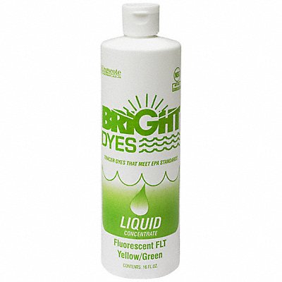 BRIGHT DYES 10600101P9S Dye Tracer Liquid Yellow/Green 1 Pint