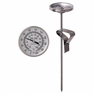 TEL-TRU LT225R823100874 Bimetal Thermometer 2 In Dial -10 to 110C