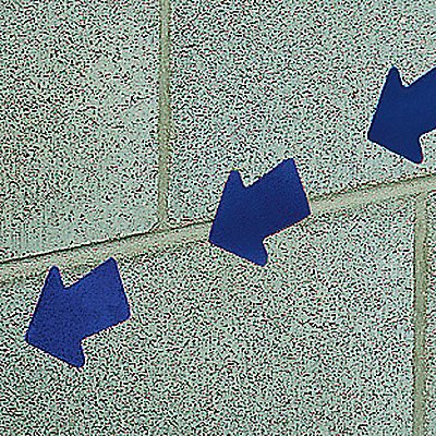 GRAINGER 8XZJ8 Floor Tape Blue 3 inx3 ft Arrow PK50