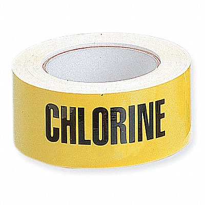 HARRIS INDUSTRIES 2X90FTCHORINE Pipe Marker Chlorine 2 in W