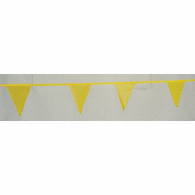 GRAINGER PL1Y Pennants Polyethylene Yellow 60 ft.