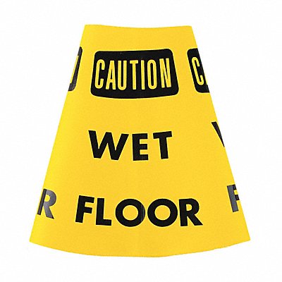 ROCKFORD SILK SCREEN PROCESS CS14 Traffic Cone Collar Yw/Blk Wet Floor PK6