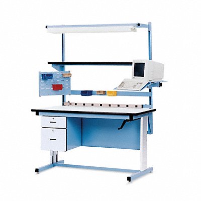 PRO-LINE BH72F63L14 Bin Rail 72 W x 1-1/2 D x 30 H Sky Blue