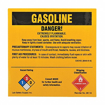 BRADY 26118LS Label 5 in x 5 in Polyester PK25