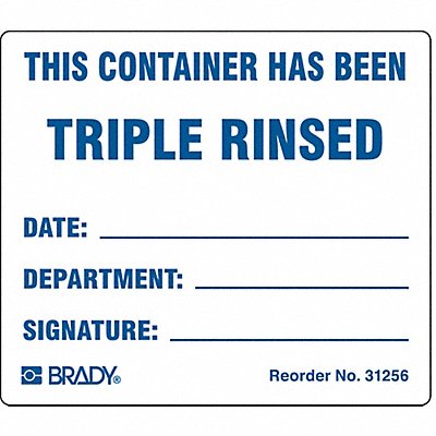 BRADY 31256LS DOT Label Regulated 2-7/8 W PK100