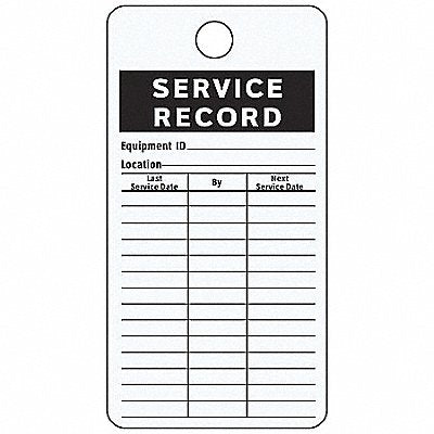 SEE ALL INDUSTRIES ILSRDA Svce Rcd Label 4-1/4 x 3 In Bk/Wht PK25