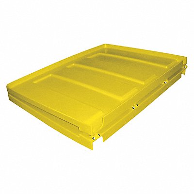 GRAINGER 17LIDYELLOW Truck Lid Yellow Fits 45-9/10 cu ft.