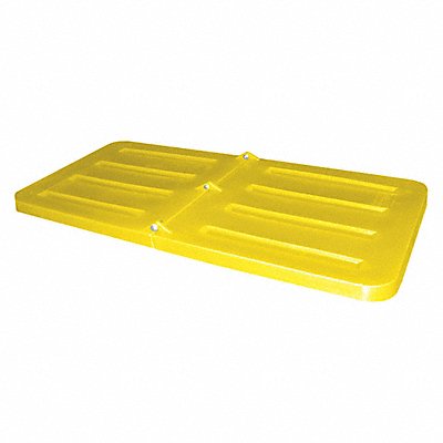 GRAINGER 13LIDYELLOW Tilt Truck Lid Yellow Fits 1/3 cu yd.