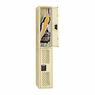 TENNSCO VDL121836ASND Wardrobe Locker Vent 1 Wide 2 Tier Sand
