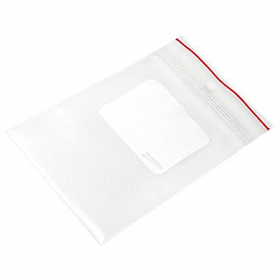 MINIGRIP RED LINE MGRL4WH0305 Reclosable Poly Bag Zip Seal PK1000