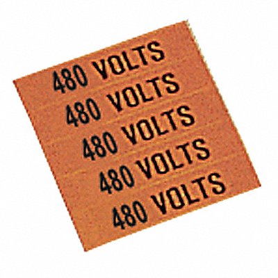 STRANCO INC CVC1054PK Conduit/Voltage Marker 480 Volts PK5