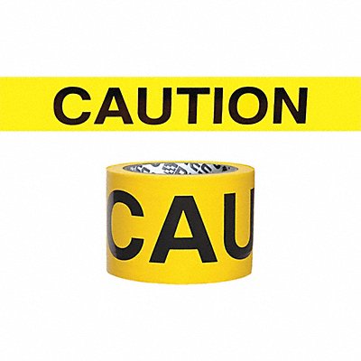 GRAINGER B323Y16200 Barricade Tape Yellow 200 ft L 3 in