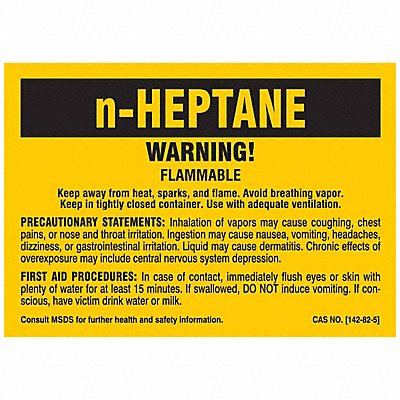 BRADY 7269QLS Chemical Label 5 x 3-1/2 in PK25