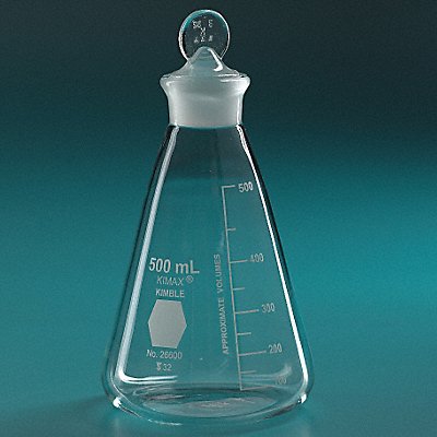 KIMBLE 266001000 Erlenmeyer Flask 1 L 203 mm H PK6