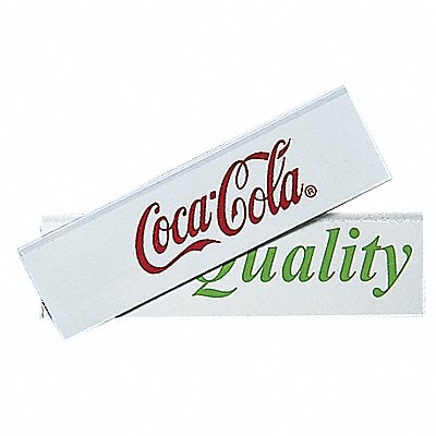 HOL-DEX 361256 LblHldr Clear/White Smooth Slide-In PK6