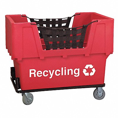 GRAINGER N1017261REDRECYCLE Cube Truck LLDPE Red 23.0 cu ft.