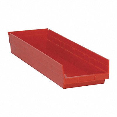 QUANTUM STORAGE SYSTEMS QSB114RD F0623 Shelf Bin Red Polypropylene 4 in
