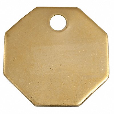 C.H. HANSON 42527 Blank Tag Brass 1 1/4in H 1 1/4in W PK25