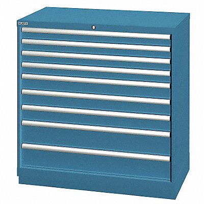 LISTA HS09000901FAFTCB Modular Drawer Cabinet 39-1/2 H 9 Drwr Clssc Blue