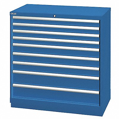 LISTA HS090901AFTKABB Modular Drawer Cabinet 39-1/2 H 9 Drwr Bright Blue