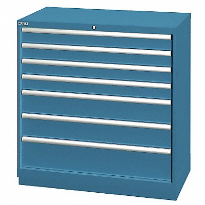 LISTA HS09000702FAFTCB Modular Drawer Cabinet 39-1/2 H 7 Drwr Clssc Blue