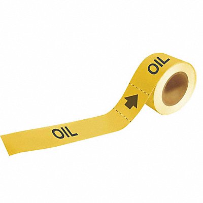 BRADY 73914 Pipe Marker Oil 2 in H 12 in W
