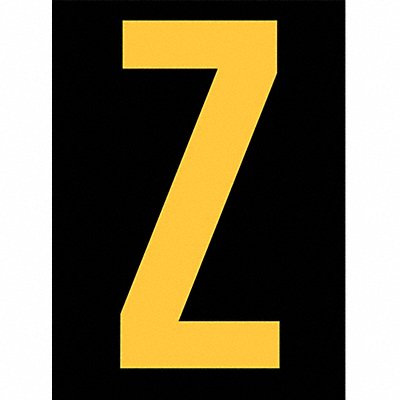 STRANCO INC RUM200ZYB Reflective Letter Label Z 2-1/2in H PK25