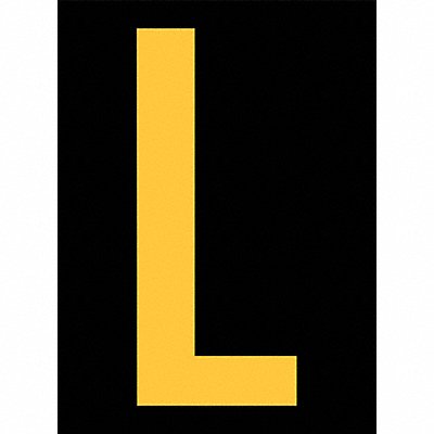 STRANCO INC RUM200LYB Reflective Letter Label L 2-1/2in H PK25