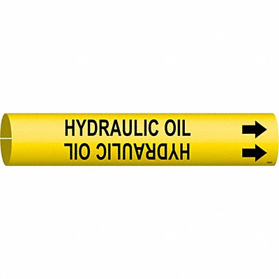 BRADY 4199D Pipe Marker Hydraulic Oil 2 13/16in H