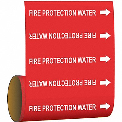 BRADY 41462 Pipe Marker Fire Prtction Watr 8in H 8in W