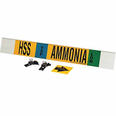 BRADY 59927 Pipe Marker Ammonia 4 in H 24 in W