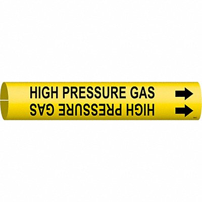BRADY 4193C Pipe Markr High Pressure Gas 2in H 2in W