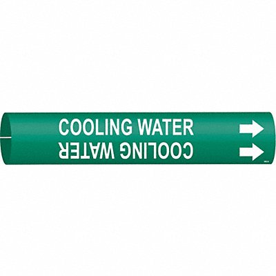 BRADY 4042A Pipe Marker Cooling Watr 13/16in H 4/5in W