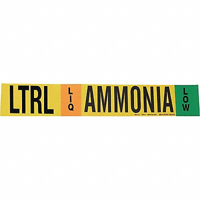 BRADY 90414 Pipe Marker Ammonia 2 1/4 in H 14 in W