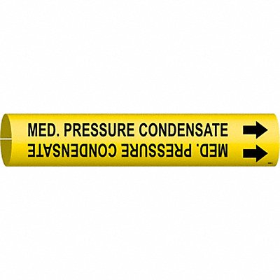 BRADY 4094C Pipe Marker Med. Pressure Condensate 2in H