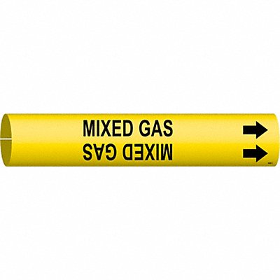 BRADY 4245C Pipe Marker Mixed Gas 2 in H 2 in W
