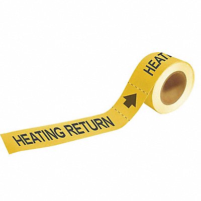 BRADY 73896 Pipe Marker Heating Rtrn 2in H 12in W